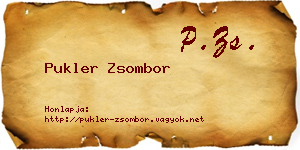 Pukler Zsombor névjegykártya